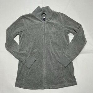 Lauren Ralph Lauren‎ Jacket Small Gray Lightweight Zip Casual Mock Neck Preppy